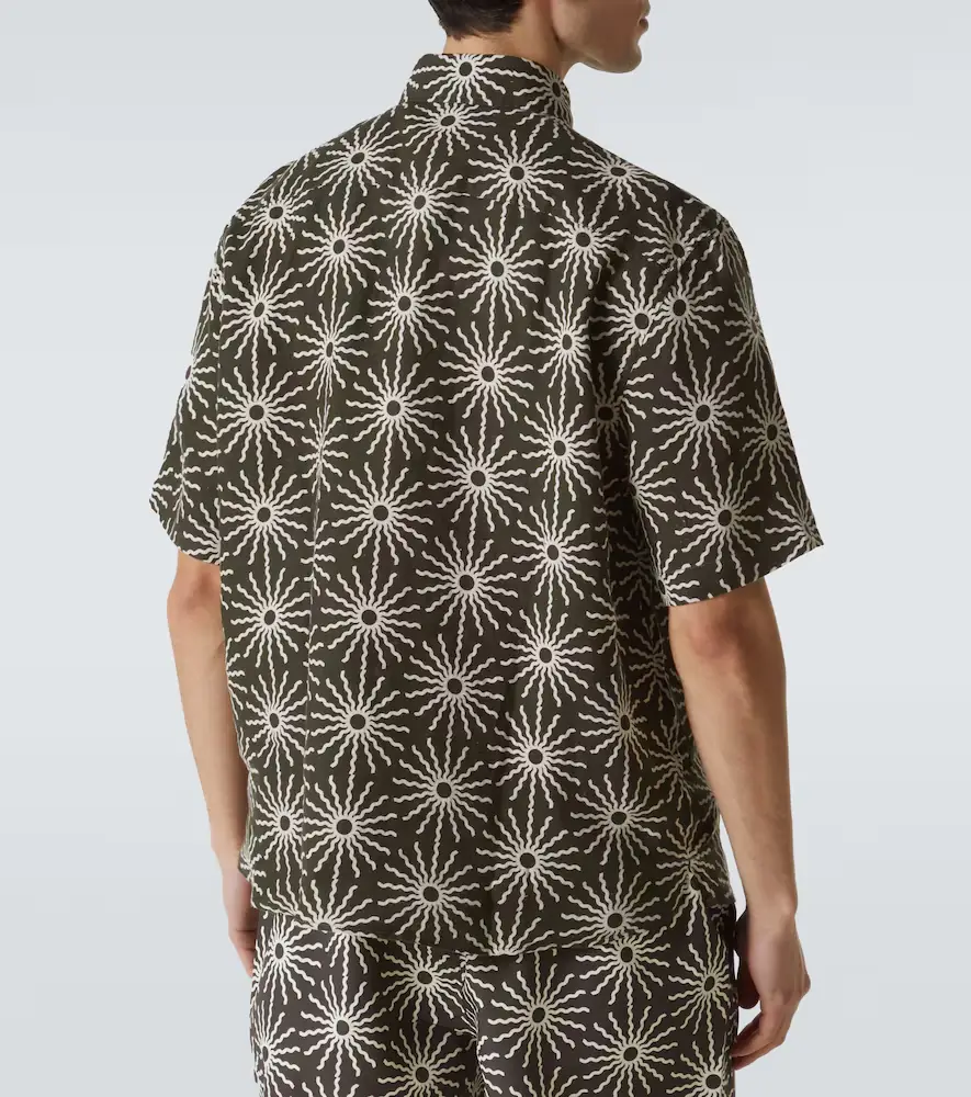 Frescobol Carioca Castro printed linen bowling shirt | Thumbnail 5