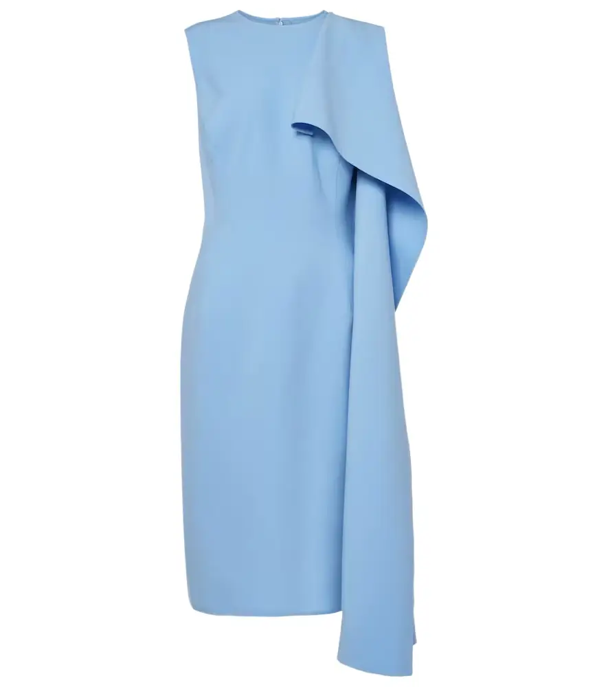 Oscar de la Renta Ruffled wool-blend midi dress | Image 1 Oscar de la Renta Ruffled wool-blend midi dress | Image 1
