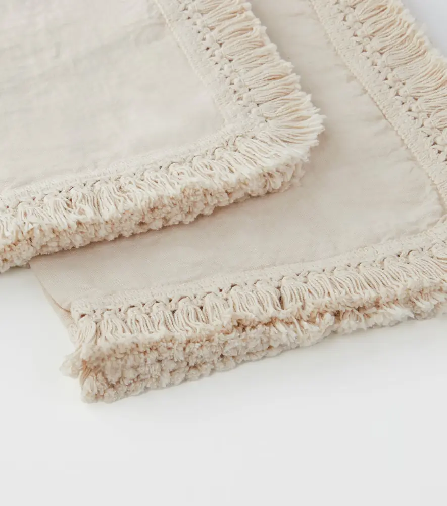 Once Milano Set of two fringed napkins | Thumbnail 2