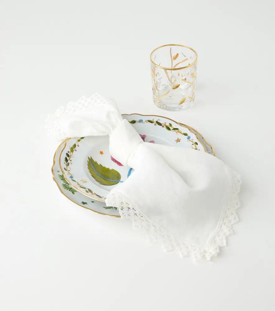 Once Milano Set of 4 macramé linen napkins | Thumbnail 4