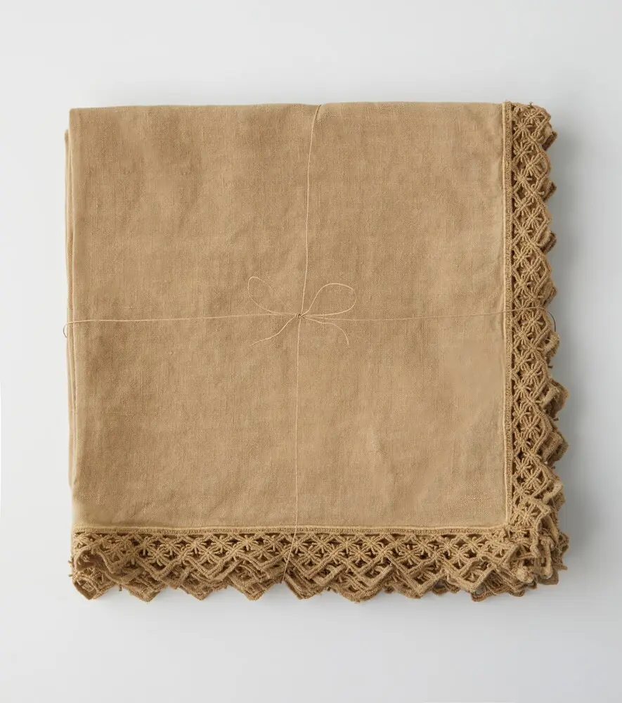 Once Milano Set of 4 macramé linen napkins | Thumbnail 4