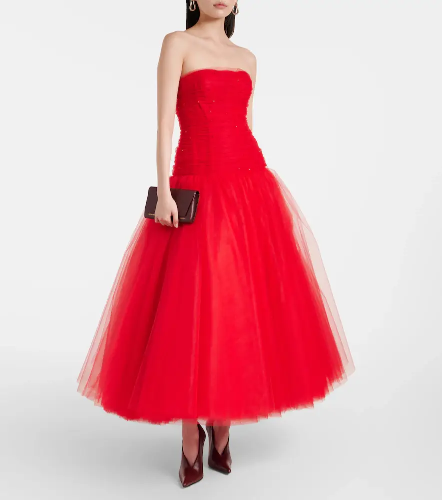 Carolina Herrera Embellished strapless tulle gown | Thumbnail 2