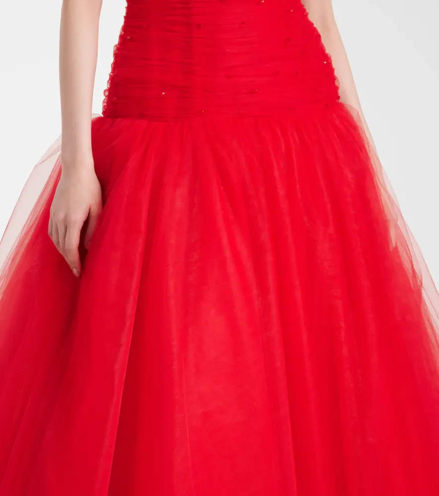 Carolina Herrera Embellished strapless tulle gown | Thumbnail 5