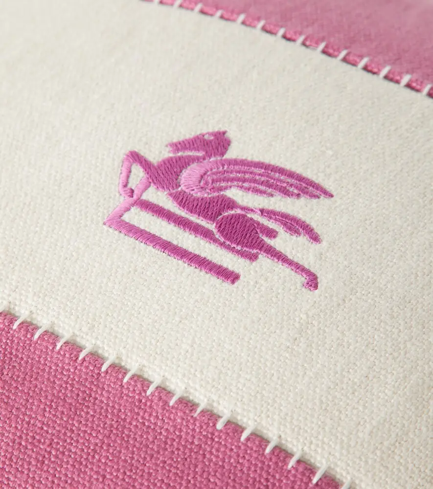 Etro Pegaso embroidered linen cushion | Thumbnail 5