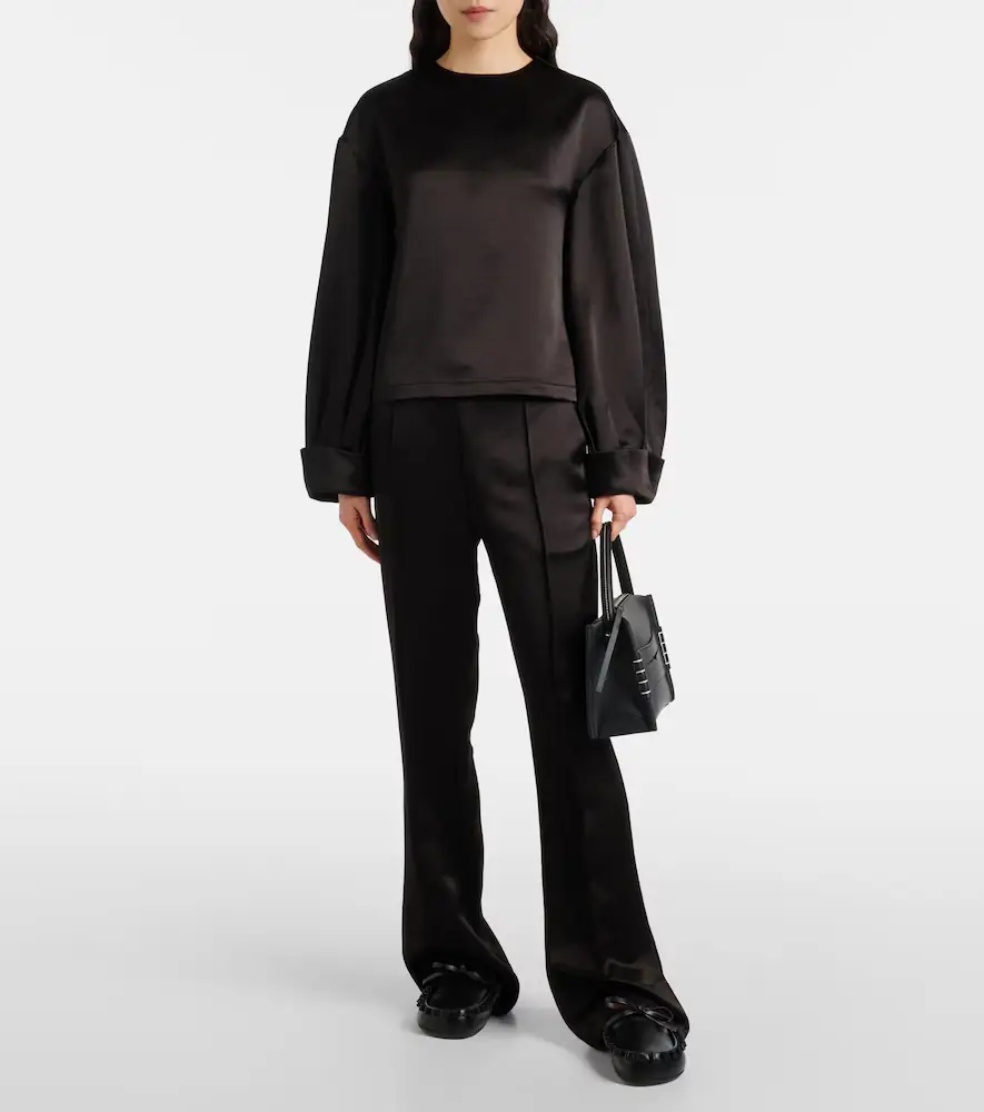 JW Anderson Mid-rise satin straight pants | Thumbnail 2 JW Anderson Mid-rise satin straight pants | Thumbnail 2