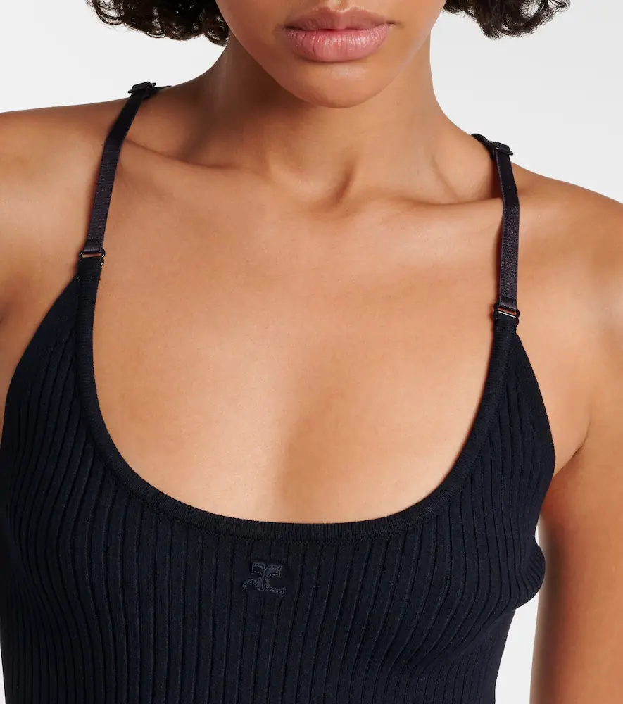 Courrèges Courrèges Logo ribbed-knit tank top | Thumbnail 5