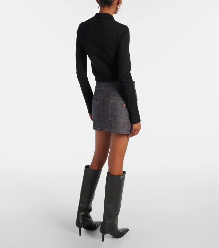 Courrèges Courrèges Belted denim miniskirt | Thumbnail 4
