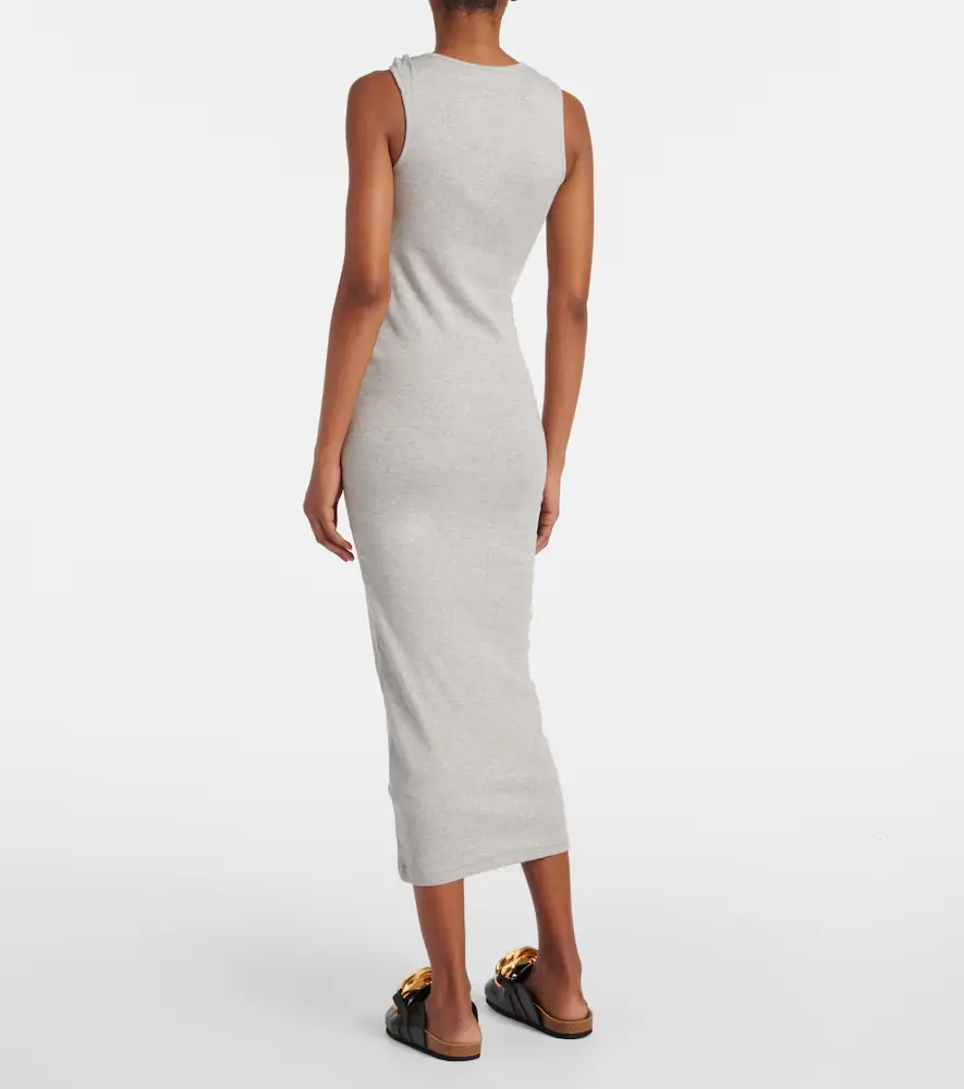 JW Anderson Logo embroidered cotton jersey maxi dress | Thumbnail 5