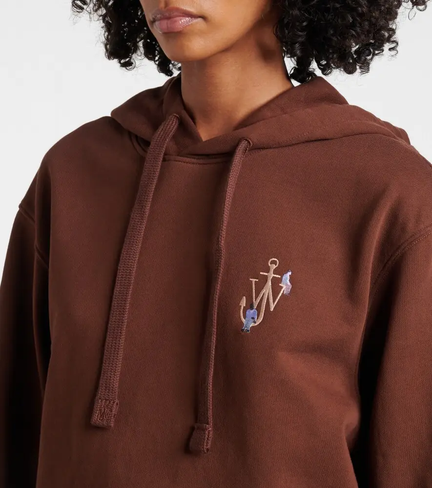 JW Anderson Printed embroidered cotton jersey hoodie | Thumbnail 5