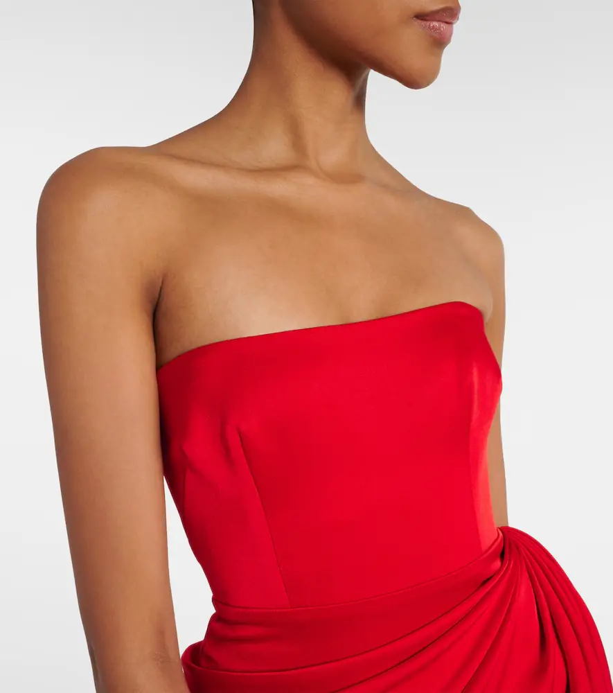 Alex Perry Draped crêpe satin gown | Thumbnail 2 Alex Perry Draped crêpe satin gown | Thumbnail 2