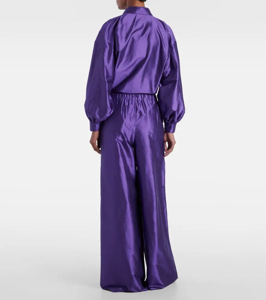 Max Mara Avio high-rise silk satin wide-leg pants | Thumbnail 4