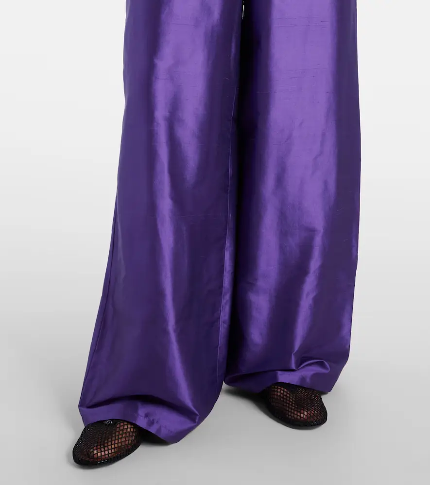 Max Mara Avio high-rise silk satin wide-leg pants | Thumbnail 5