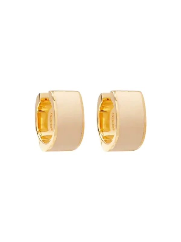 Signature gold-plated hoop earrings