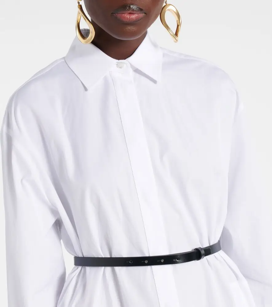 Max Mara Belted cotton poplin shirt dress | Thumbnail 3 Max Mara Belted cotton poplin shirt dress | Thumbnail 3