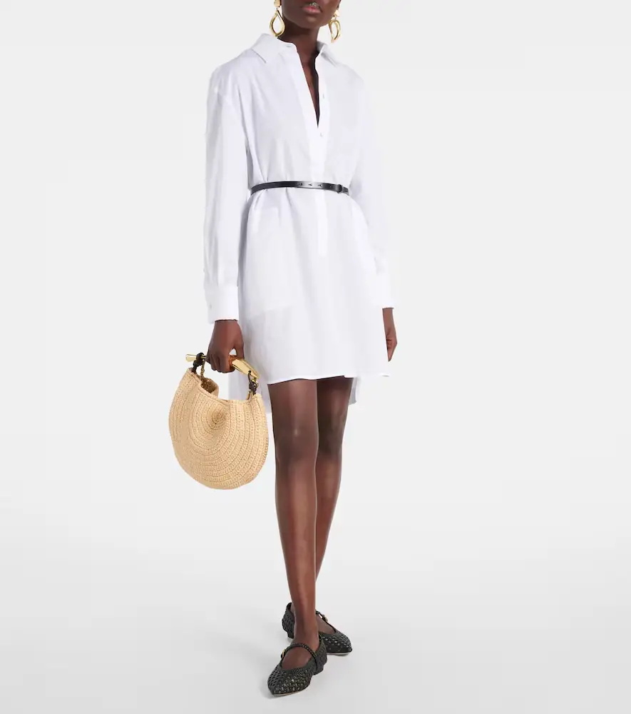 Max Mara Belted cotton poplin shirt dress | Thumbnail 5 Max Mara Belted cotton poplin shirt dress | Thumbnail 5