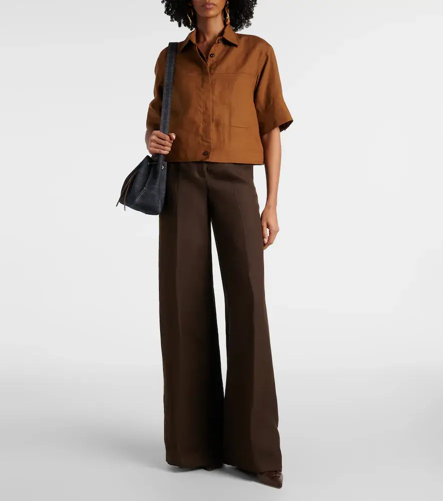 Max Mara Cropped linen shirt | Thumbnail 2