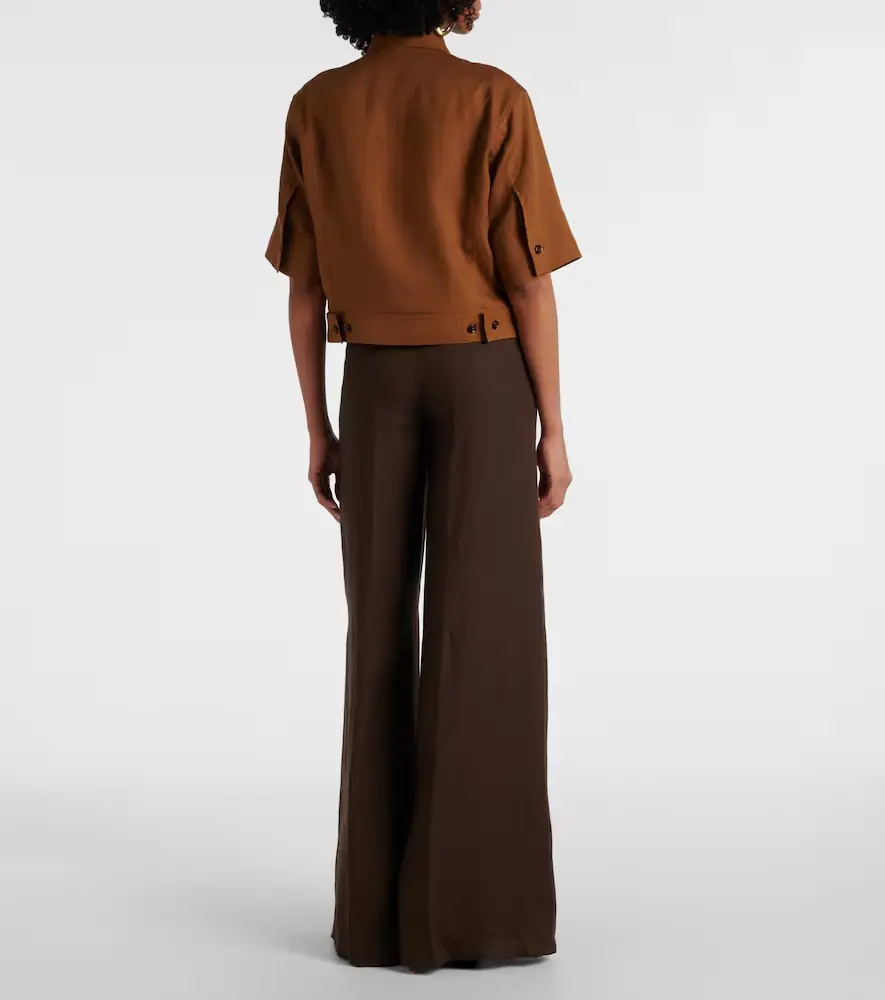 Max Mara Cropped linen shirt | Thumbnail 3