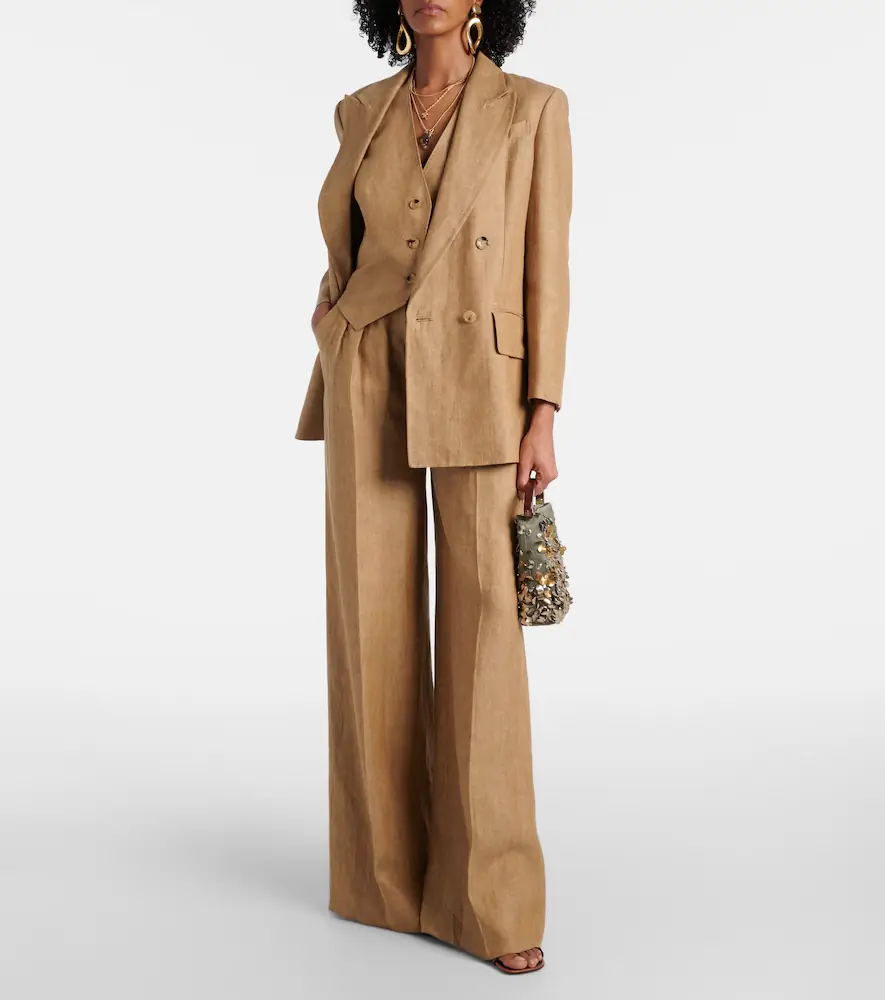 Max Mara Sauro open-back linen vest | Thumbnail 3
