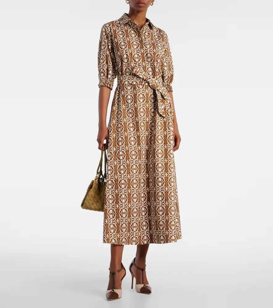 Max Mara Luxgi belted printed cotton midi dress | Thumbnail 2