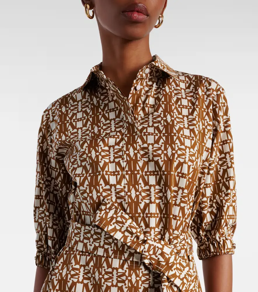 Max Mara Luxgi belted printed cotton midi dress | Thumbnail 4