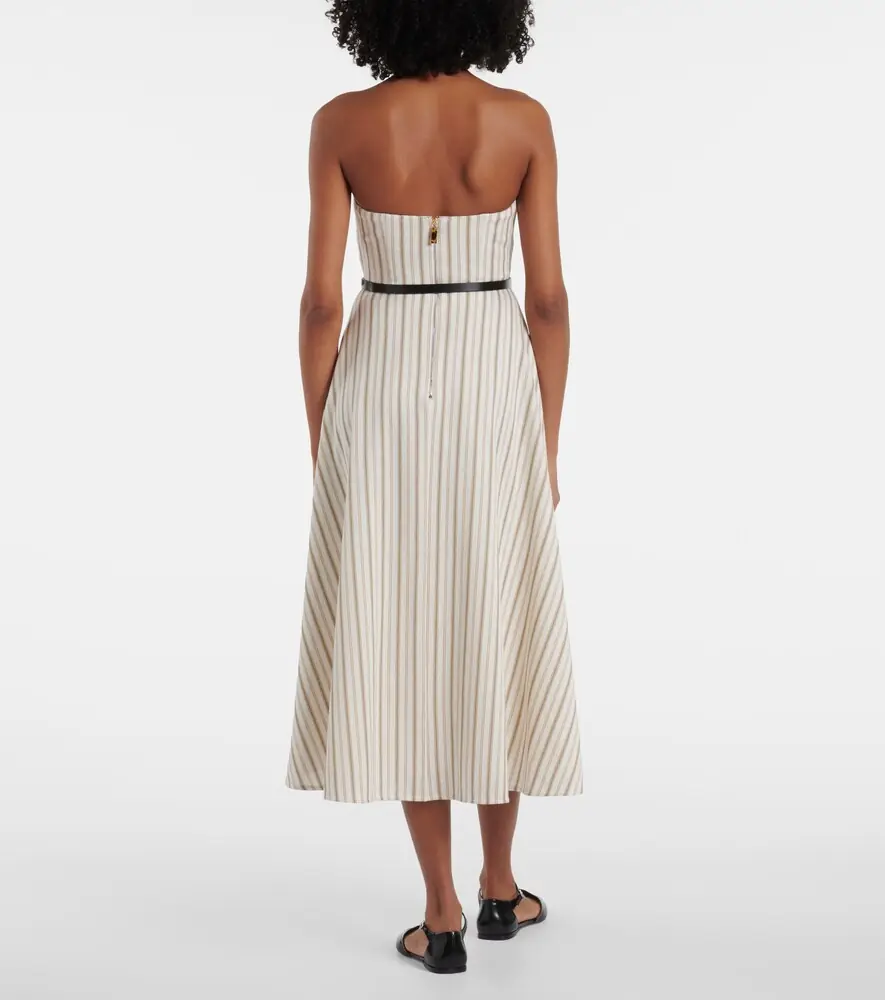 Max Mara Fervida cotton and linen midi dress | Thumbnail 4 Max Mara Fervida cotton and linen midi dress | Thumbnail 4