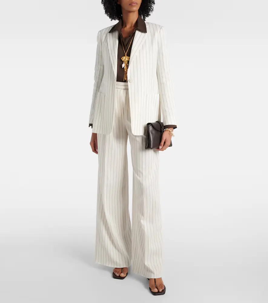 Max Mara Jadi striped cotton and linen blazer | Thumbnail 2