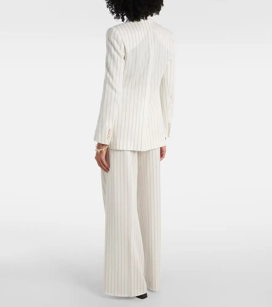 Max Mara Jadi striped cotton and linen blazer | Thumbnail 4