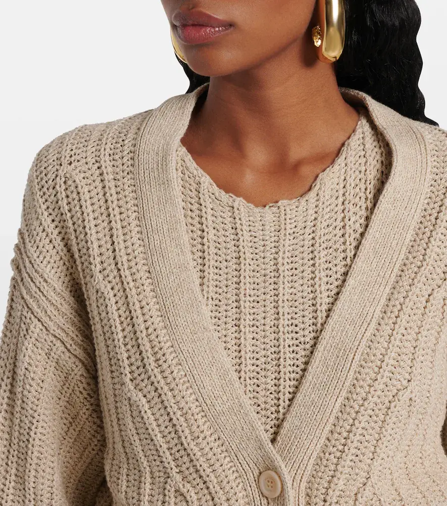 Max Mara Stelvio linen and cotton cardigan | Thumbnail 4 Max Mara Stelvio linen and cotton cardigan | Thumbnail 4