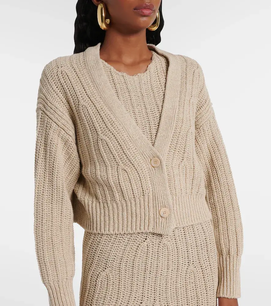 Max Mara Stelvio linen and cotton cardigan | Thumbnail 5 Max Mara Stelvio linen and cotton cardigan | Thumbnail 5