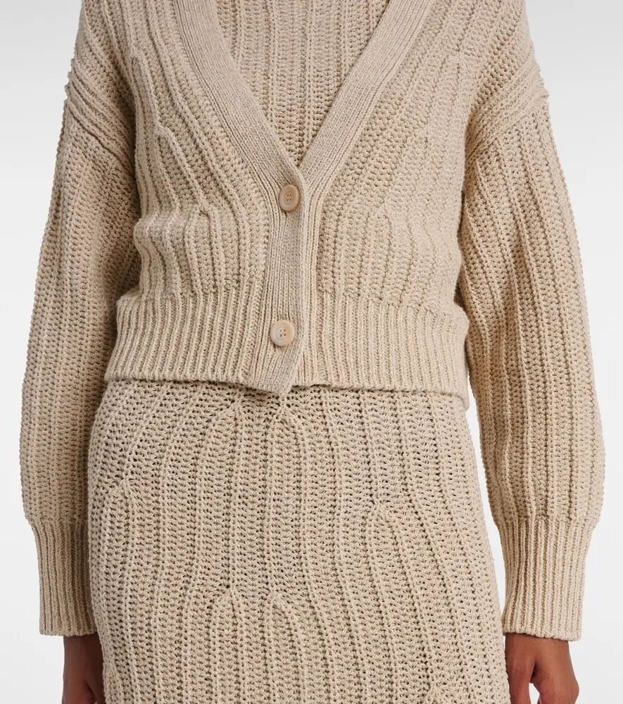 Max Mara Stelvio linen and cotton cardigan | Thumbnail 7 Max Mara Stelvio linen and cotton cardigan | Thumbnail 7