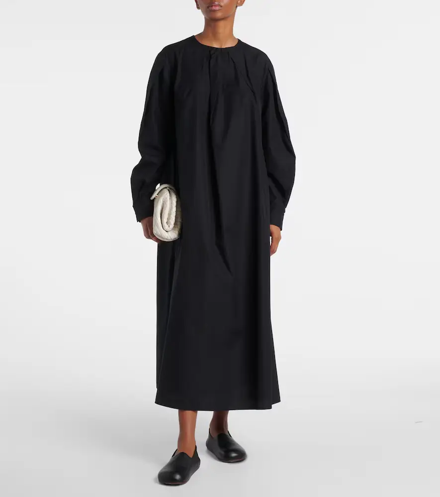 Max Mara Liriche cotton poplin midi dress | Thumbnail 3 Max Mara Liriche cotton poplin midi dress | Thumbnail 3