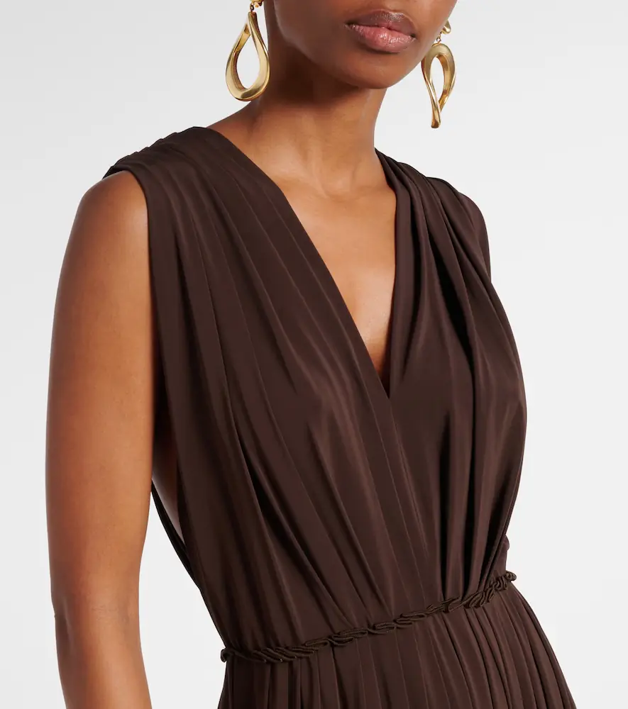 Max Mara Pleated gathered maxi dress | Thumbnail 6 Max Mara Pleated gathered maxi dress | Thumbnail 6