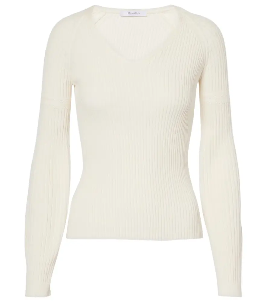 Max Mara Gioiosa ribbed-knit cotton sweater | Image 1 Max Mara Gioiosa ribbed-knit cotton sweater | Image 1