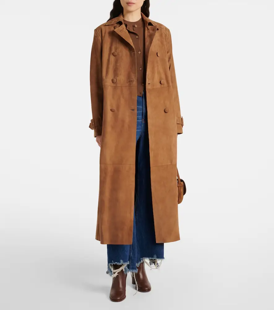 Nour Hammour Tate suede trench coat | Thumbnail 2 Nour Hammour Tate suede trench coat | Thumbnail 2