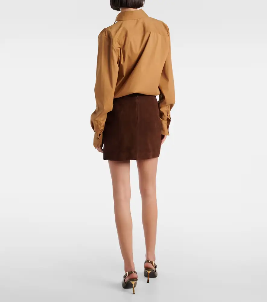 Nour Hammour Remi suede miniskirt | Thumbnail 4 Nour Hammour Remi suede miniskirt | Thumbnail 4