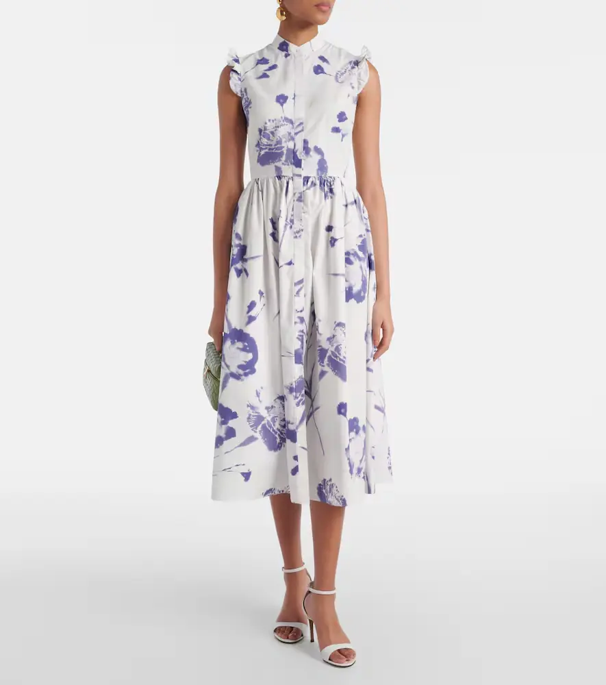 Erdem Floral cotton poplin midi dress | Thumbnail 2 Erdem Floral cotton poplin midi dress | Thumbnail 2