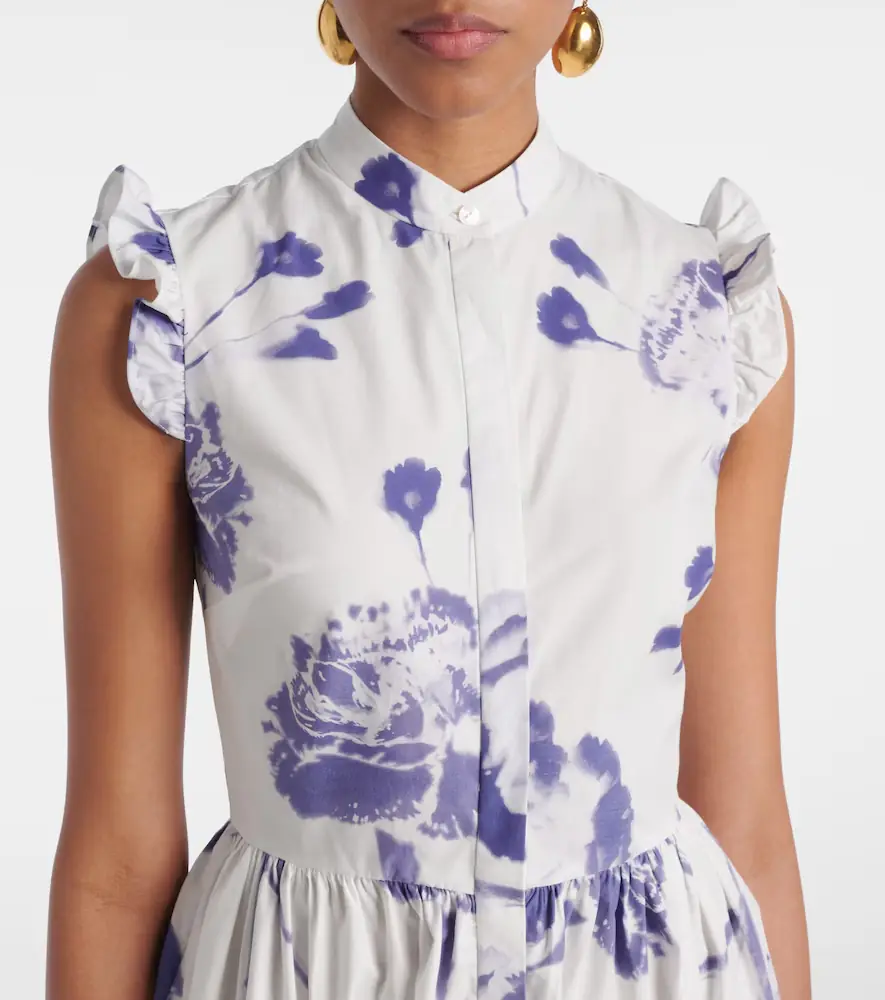 Erdem Floral cotton poplin midi dress | Thumbnail 4 Erdem Floral cotton poplin midi dress | Thumbnail 4