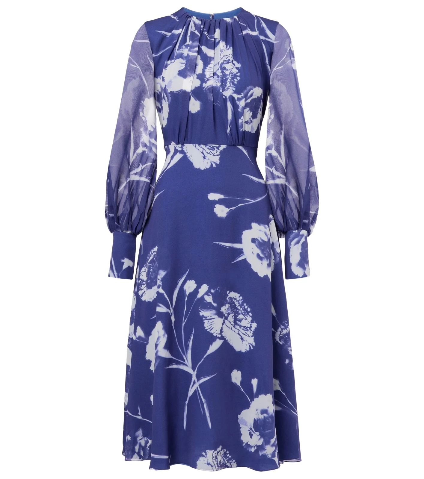 Floral silk voile midi dress Floral silk voile midi dress