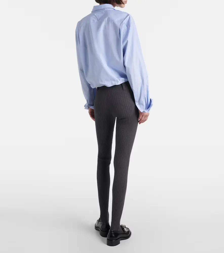 Prada Ribbed-knit cotton-blend tights | Thumbnail 5