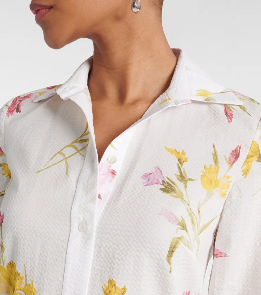 Erdem Floral cotton seersucker shirt dress | Thumbnail 2