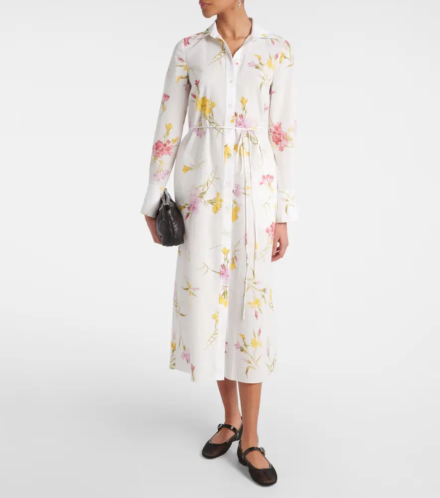 Erdem Floral cotton seersucker shirt dress | Thumbnail 5