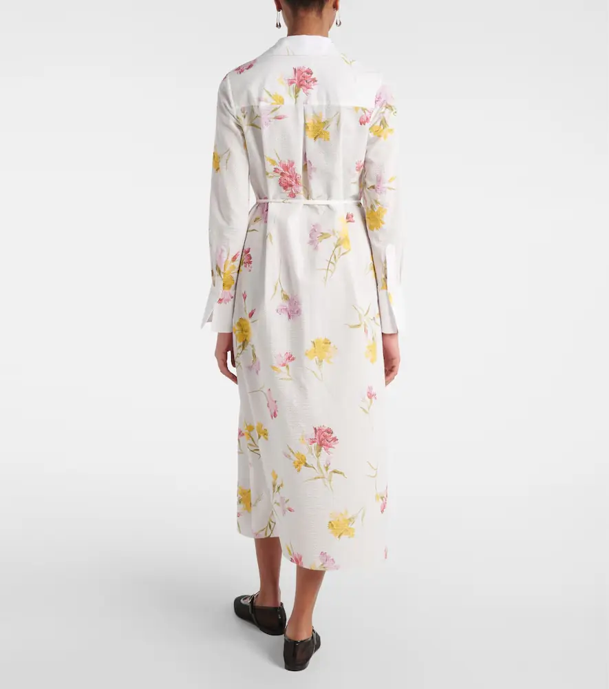 Erdem Floral cotton seersucker shirt dress | Thumbnail 6