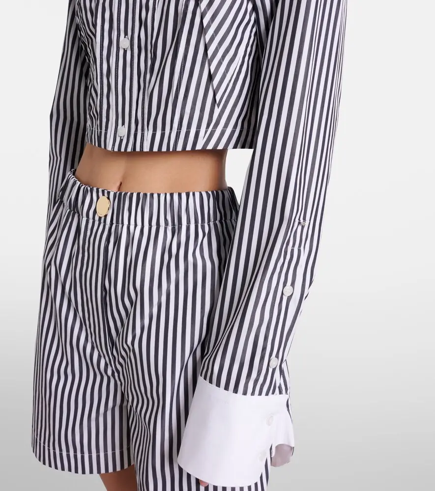 Sportmax Cropped striped cotton poplin shirt | Thumbnail 2 Sportmax Cropped striped cotton poplin shirt | Thumbnail 2