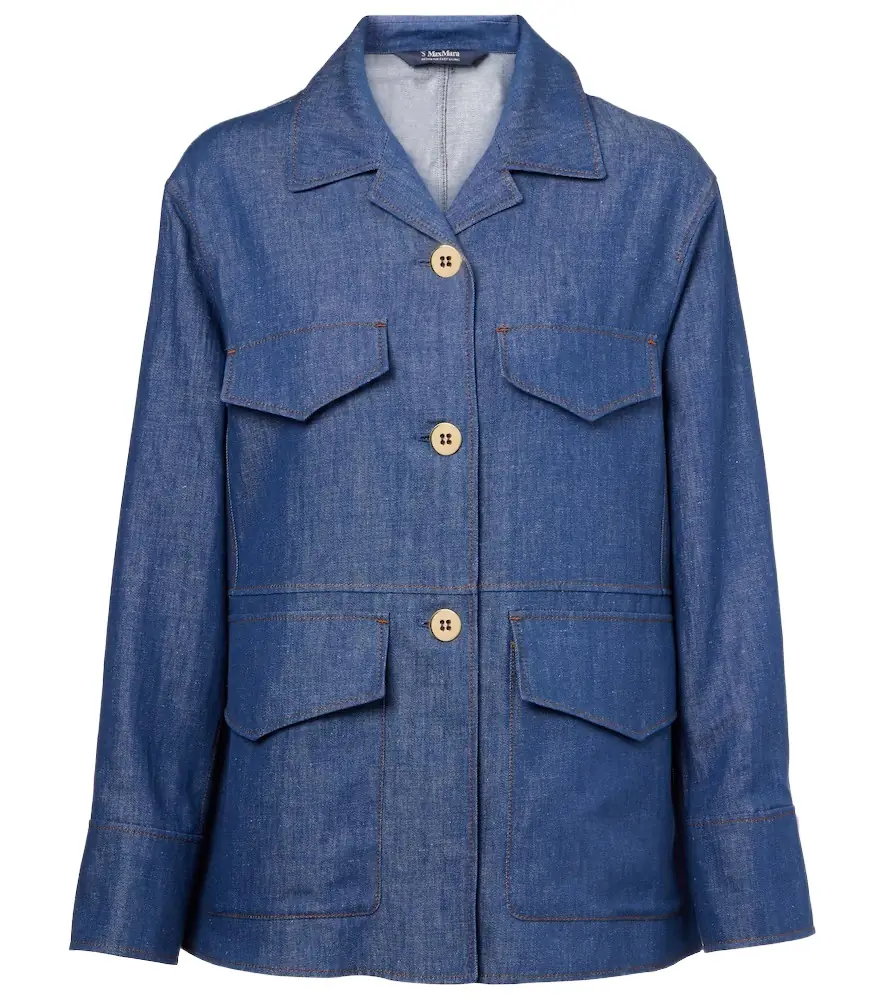 'S Max Mara 'S Max Mara Ginny cotton and linen twill jacket | Image 1 'S Max Mara 'S Max Mara Ginny cotton and linen twill jacket | Image 1