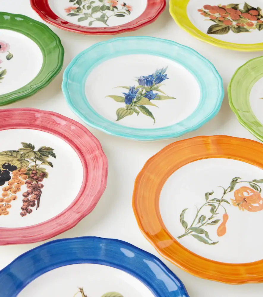 LES OTTOMANS Botanica set of 4 ceramic plates | Thumbnail 2