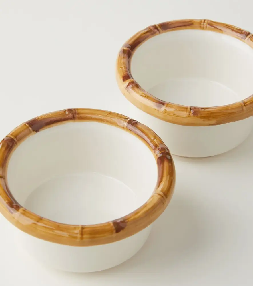 LES OTTOMANS Bamboo set of 2 ceramic bowls | Thumbnail 2
