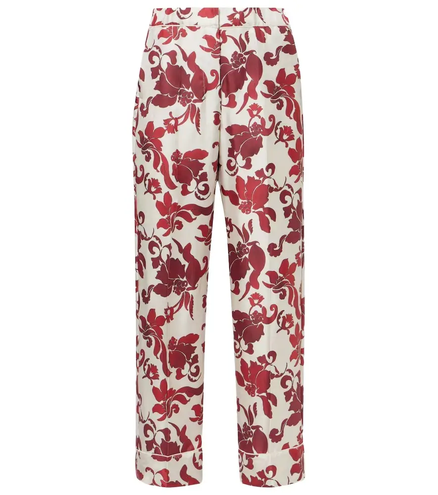 'S Max Mara 'S Max Mara Leda printed silk wide-leg pants