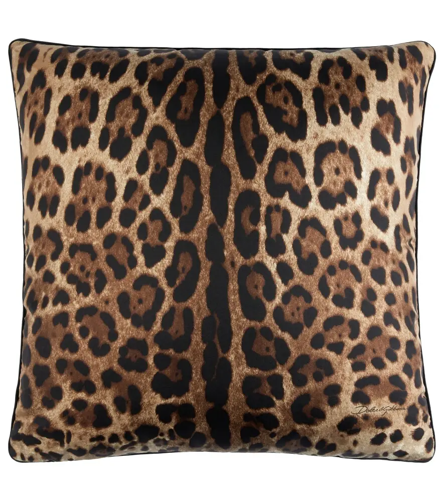 Dolce & Gabbana Casa Leopardo Small silk twill cushion | Thumbnail 2
