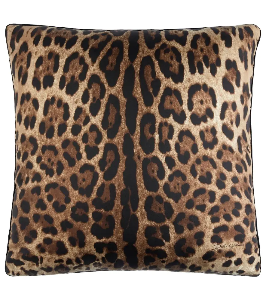 Dolce & Gabbana Casa Leopardo Small silk twill cushion