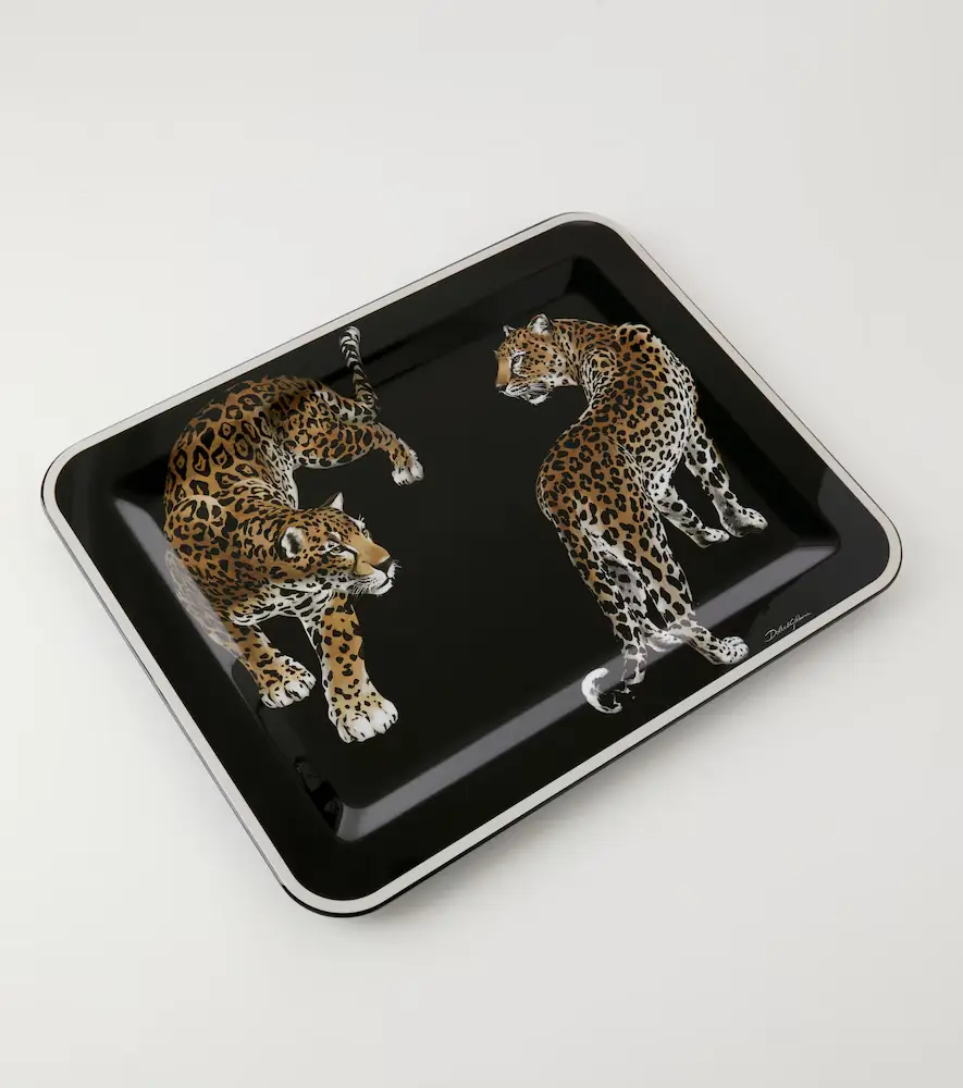 Dolce & Gabbana Casa Double Leopardo Medium wooden tray | Thumbnail 3